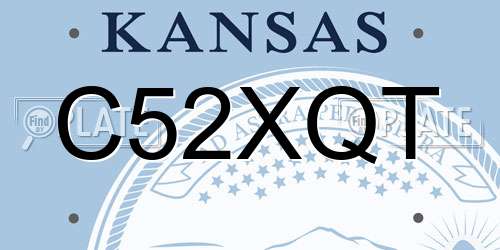 C52XQT Kansas License Plate