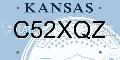 C52XQZ Kansas License Plate