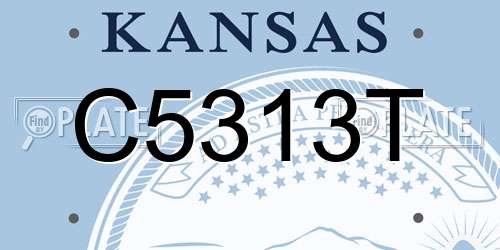C5313T Kansas License Plate