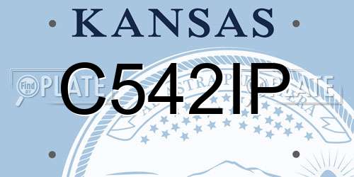 C542IP Kansas License Plate