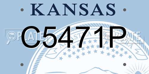 C5471P Kansas License Plate