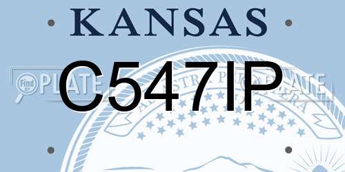 C547IP Kansas License Plate