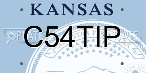 C54TIP Kansas License Plate