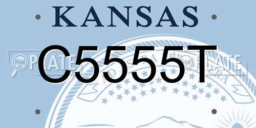 C5555T Kansas License Plate