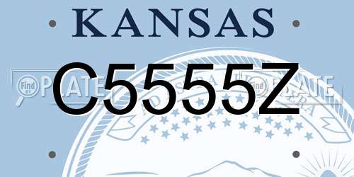 C5555Z Kansas License Plate