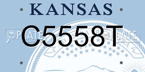 C5558T Kansas License Plate