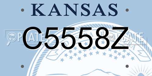 C5558Z Kansas License Plate
