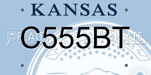 C555BT Kansas License Plate