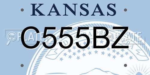 C555BZ Kansas License Plate
