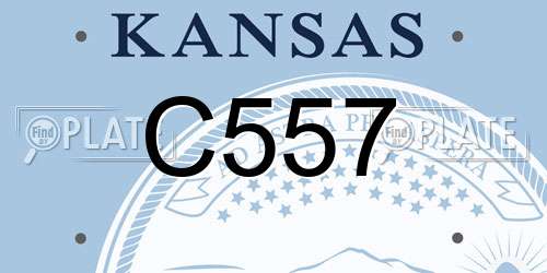 C557 Kansas License Plate