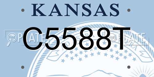 C5588T Kansas License Plate