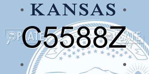 C5588Z Kansas License Plate