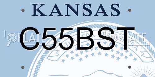C55BST Kansas License Plate