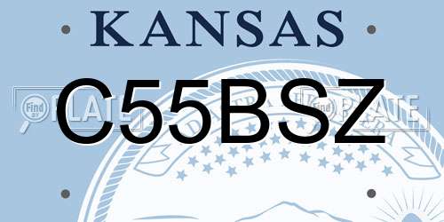 C55BSZ Kansas License Plate