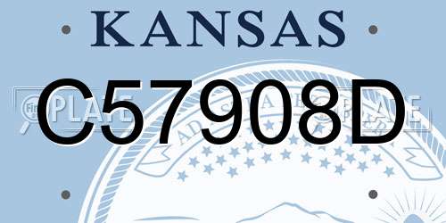 C57908D Kansas License Plate