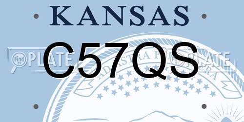 C57QS Kansas License Plate