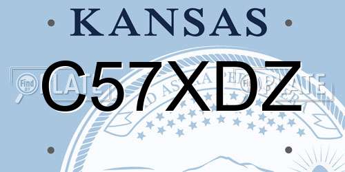 C57XDZ Kansas License Plate