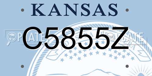 C5855Z Kansas License Plate