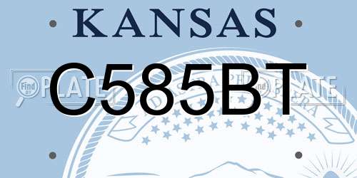 C585BT Kansas License Plate
