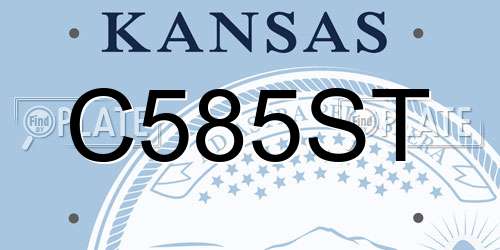 C585ST Kansas License Plate