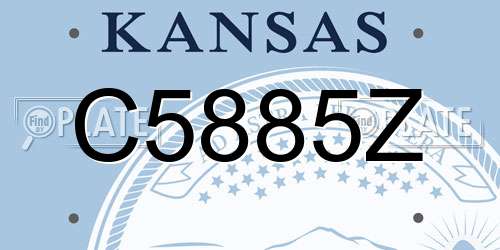 C5885Z Kansas License Plate