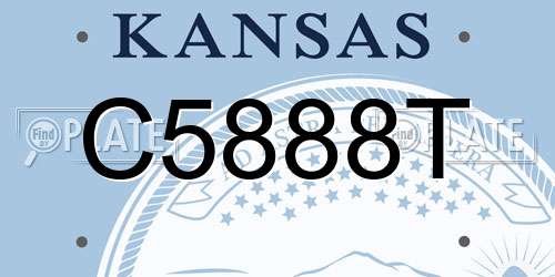 C5888T Kansas License Plate