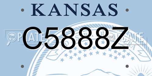 C5888Z Kansas License Plate