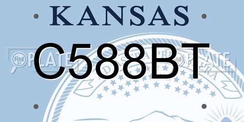 C588BT Kansas License Plate