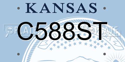 C588ST Kansas License Plate