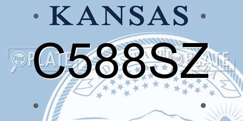C588SZ Kansas License Plate