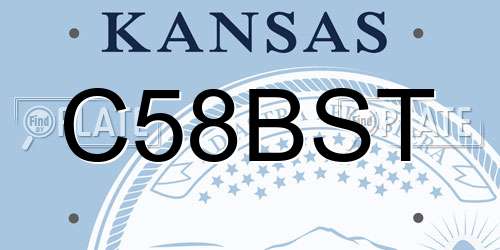 C58BST Kansas License Plate