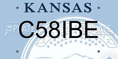 C58IBE Kansas License Plate