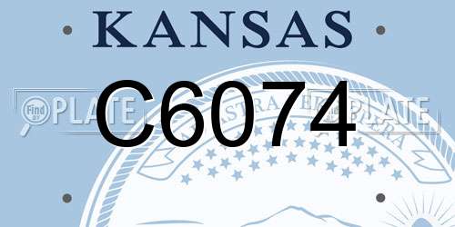 C6074 Kansas License Plate