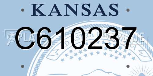C610237 Kansas License Plate