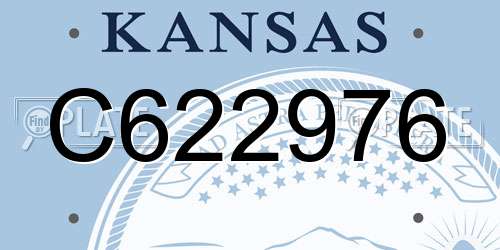 C622976 Kansas License Plate