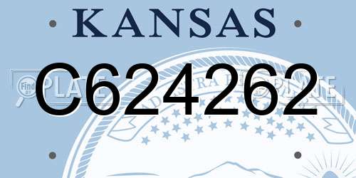 C624262 Kansas License Plate