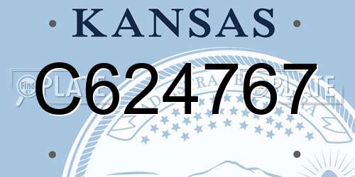 C624767 Kansas License Plate