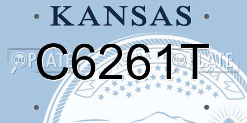 C6261T Kansas License Plate