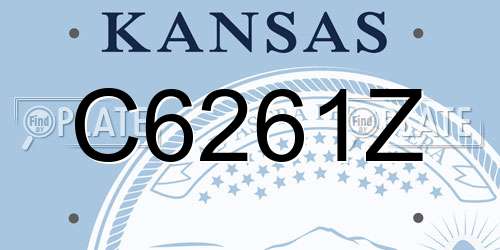 C6261Z Kansas License Plate