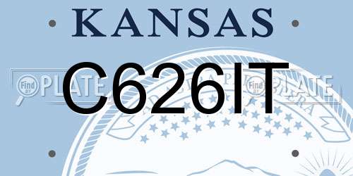 C626IT Kansas License Plate