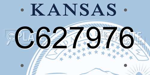 C627976 Kansas License Plate