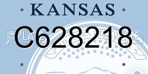 C628218 Kansas License Plate