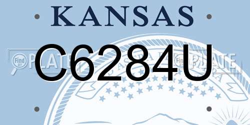 C6284U Kansas License Plate