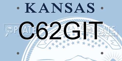 C62GIT Kansas License Plate