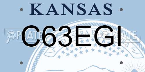 C63EGI Kansas License Plate