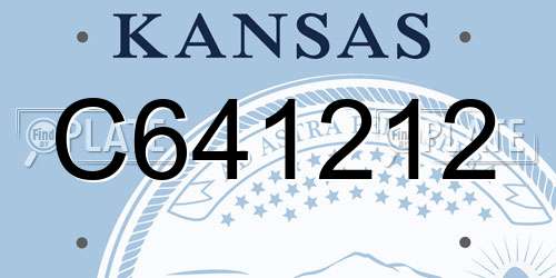C641212 Kansas License Plate