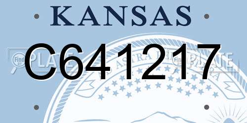 C641217 Kansas License Plate