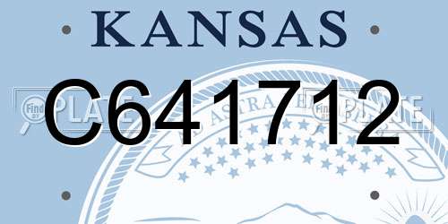 C641712 Kansas License Plate
