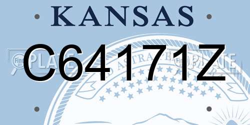 C64171Z Kansas License Plate