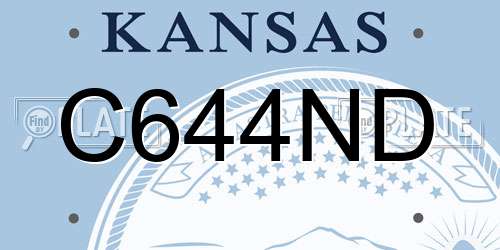 C644ND Kansas License Plate